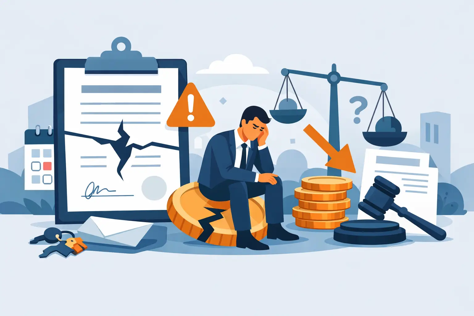 Como agir em inadimplência contratual